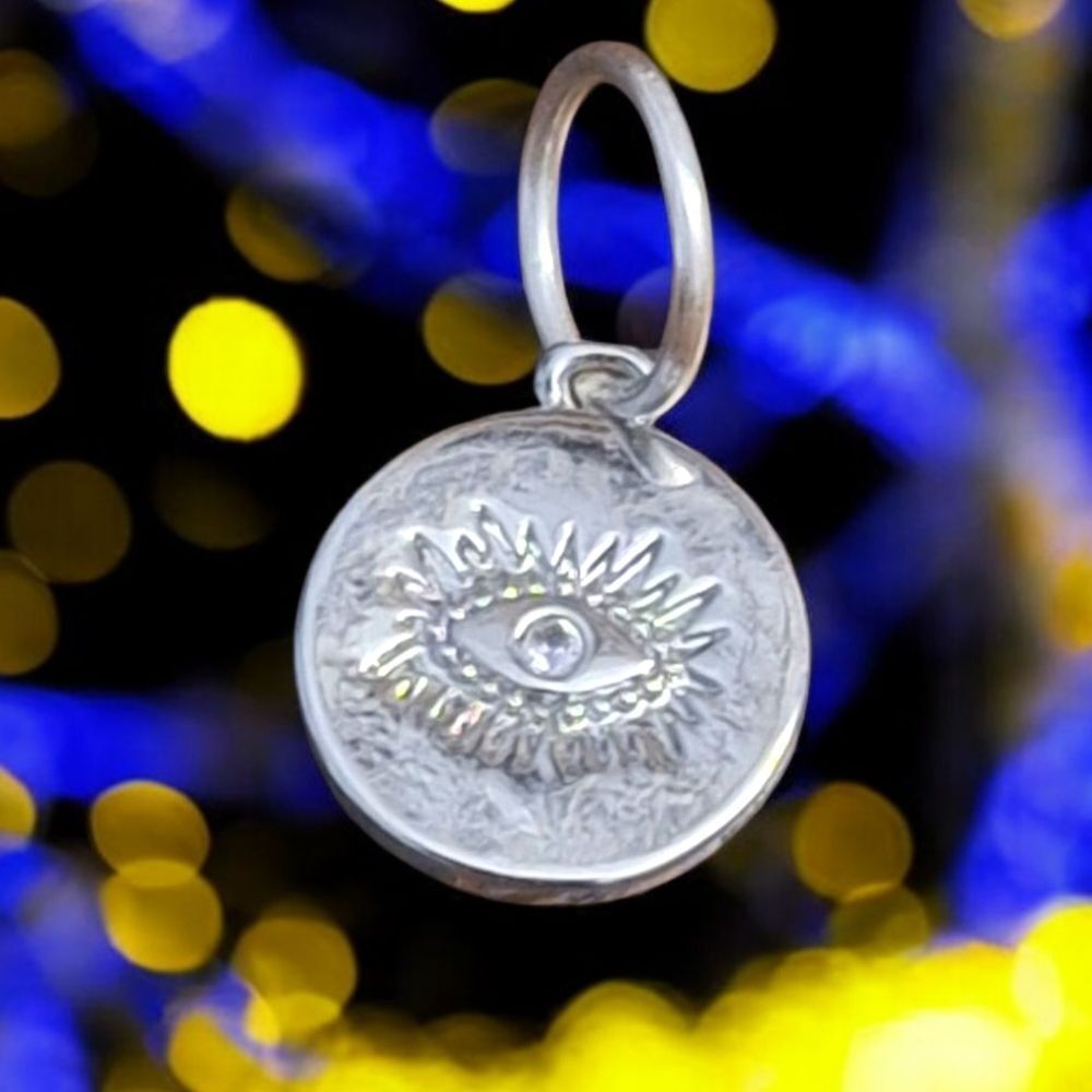 Silver Eye Pendant Charm